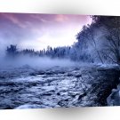 Nature Winter Steaming River A1 XLarge Canvas