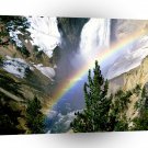 Rainbow Lower Falls Yellowstone A1 XLarge Canvas