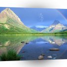 Rainbow Reflections Lake Glacier Montana A1 XLarge Canvas