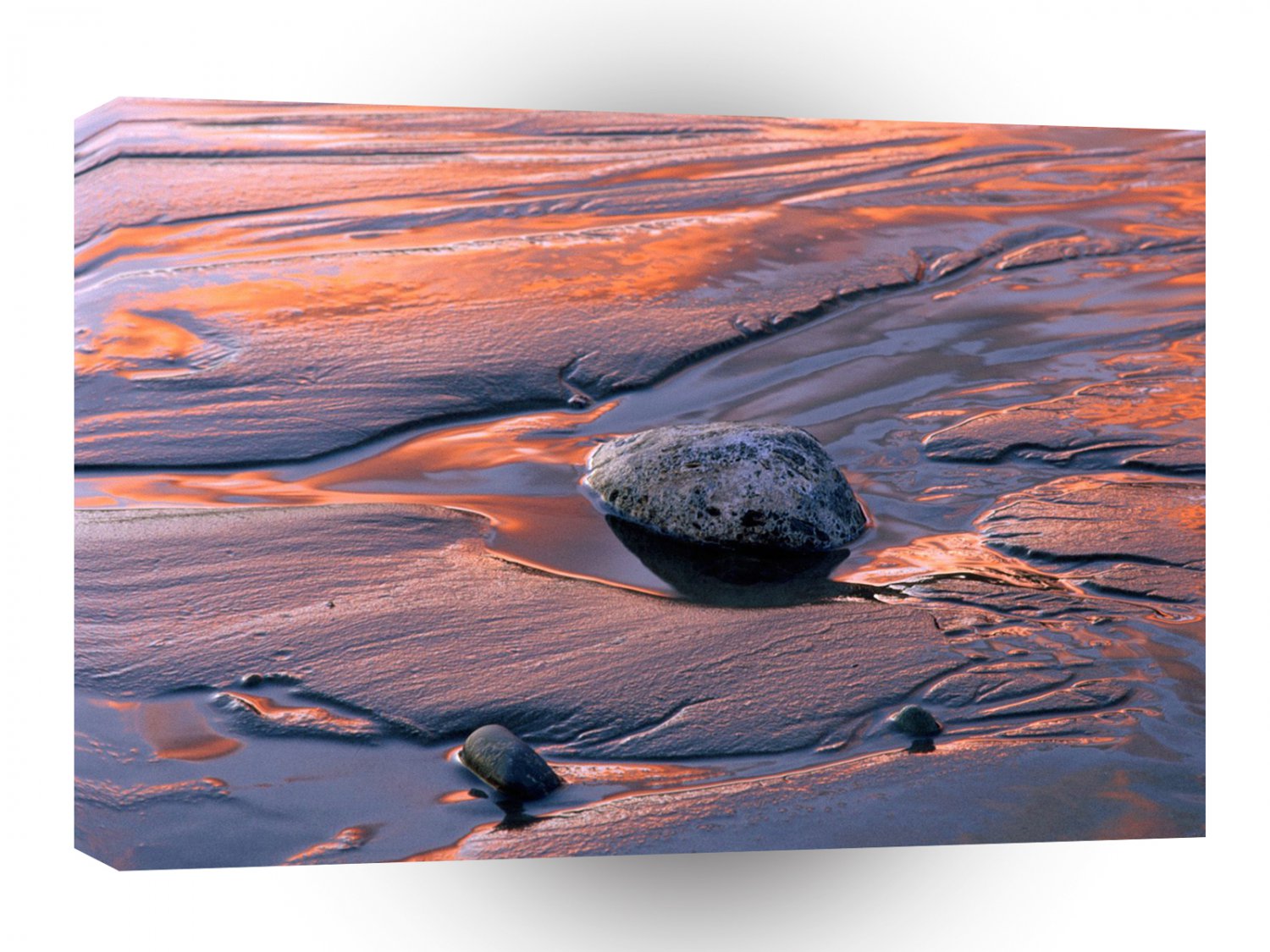 River Shale Along Shoreline A1 XLarge Canvas