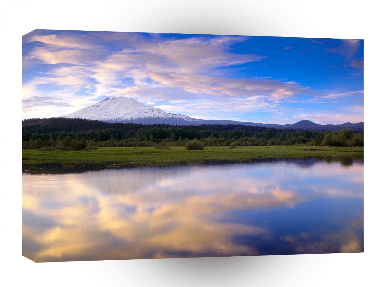 River Trout Lake Mount Adams A1 XLarge Canvas
