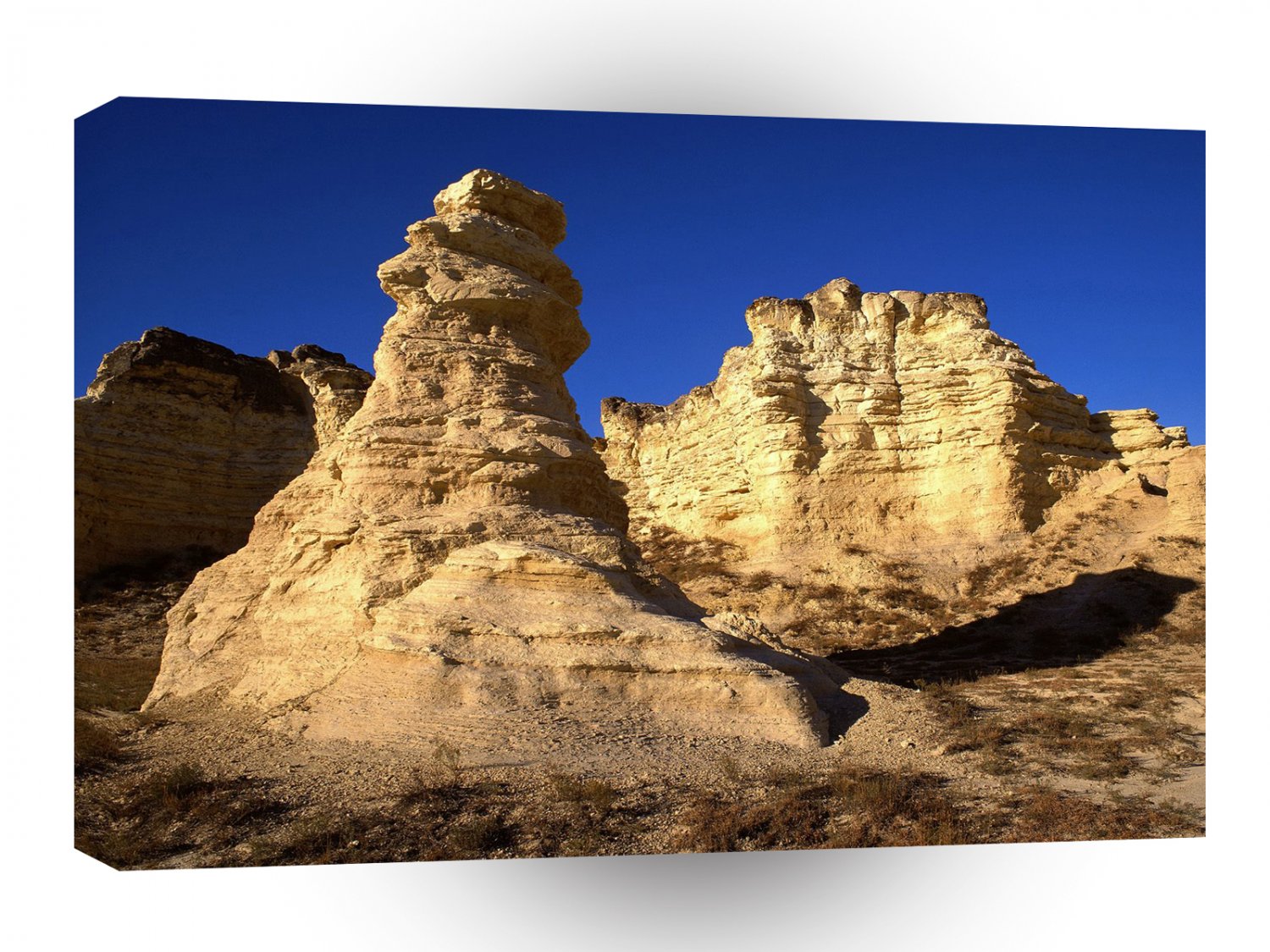Rocks Chalk Formations Hills Gove County Kansas A1 XLarge Canvas