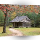 Scene Historic Log Cabin In Smoky A1 XLarge Canvas