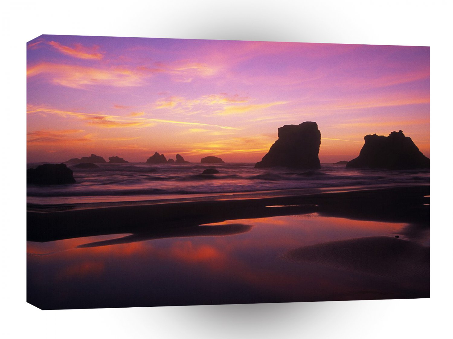 Sea Twilight Reflections Beach Oregon A1 XLarge Canvas