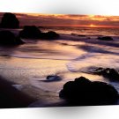 Sky Lands End Beach Golden A1 XLarge Canvas
