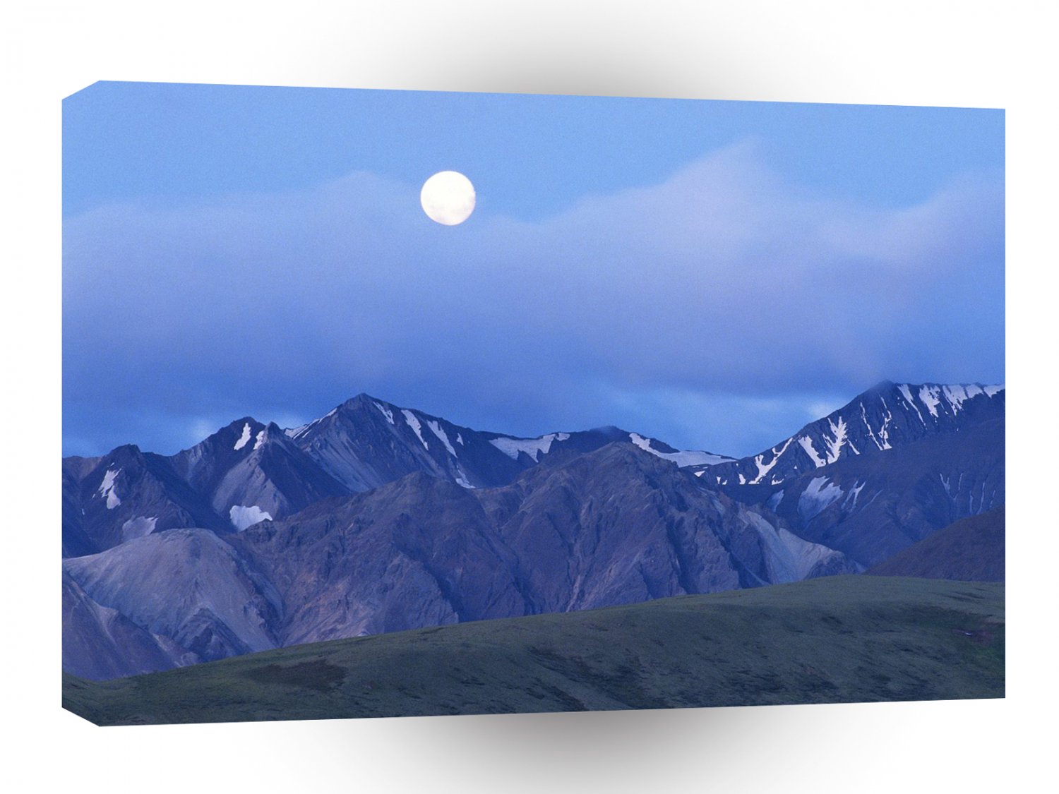 Sky Moonrise Over Alaskan Range A1 XLarge Canvas