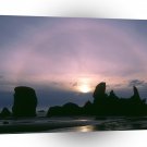 Sky Sun Ring Sea Stacks Oregon Oregon A1 XLarge Canvas