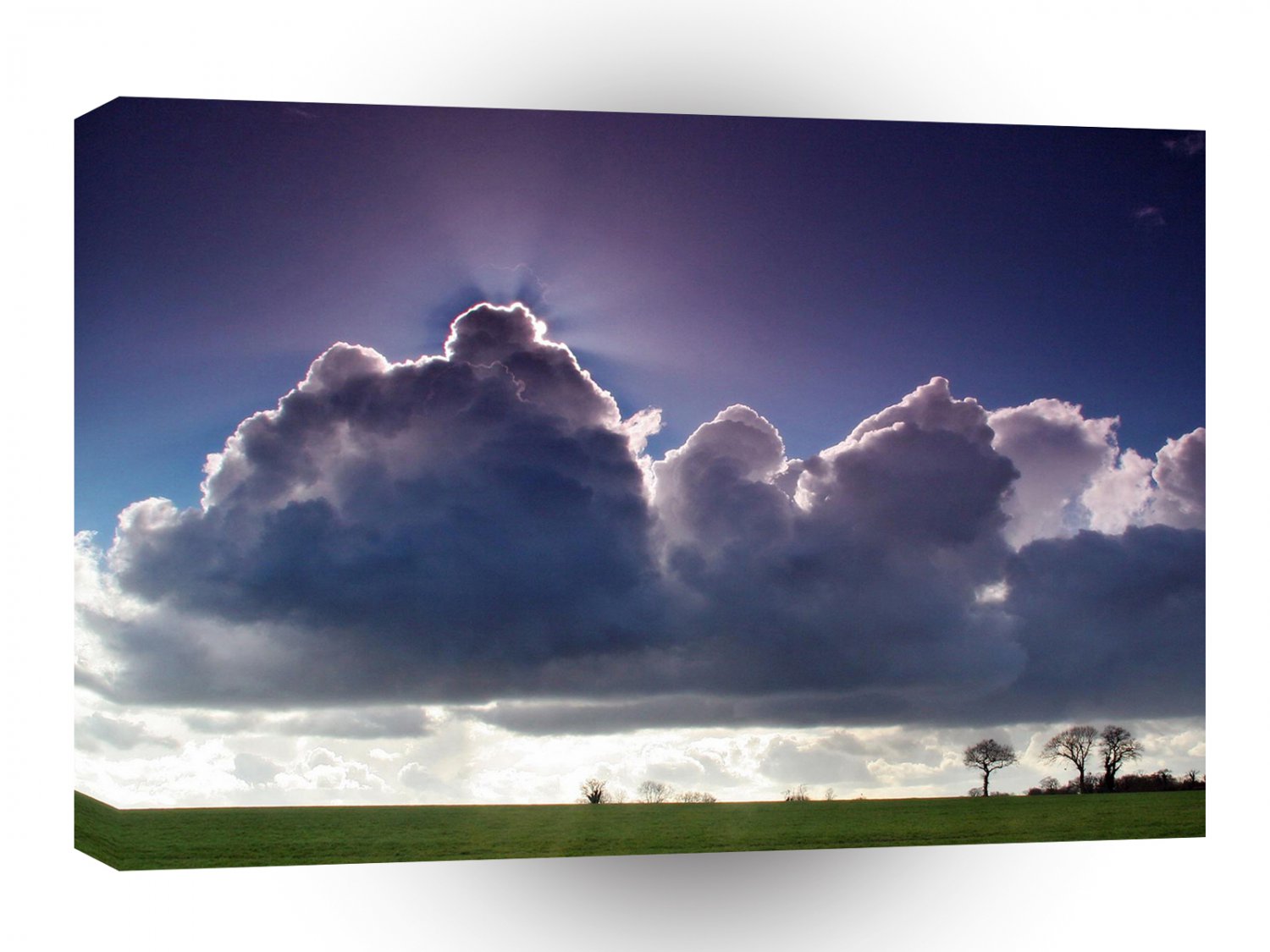 Sky Total Eclipse Rays A1 XLarge Canvas