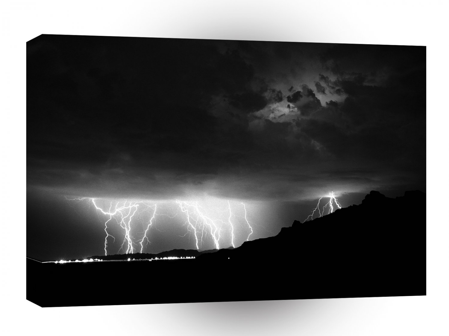 Storm Lightning Rains Down A1 XLarge Canvas