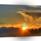 Sunset Across The Mountains A1 XLarge Canvas