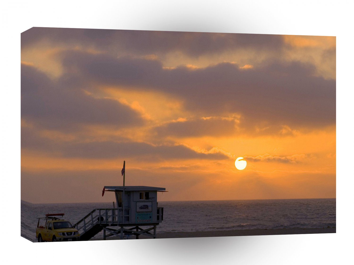 Sunset Baywatch A1 XLarge Canvas