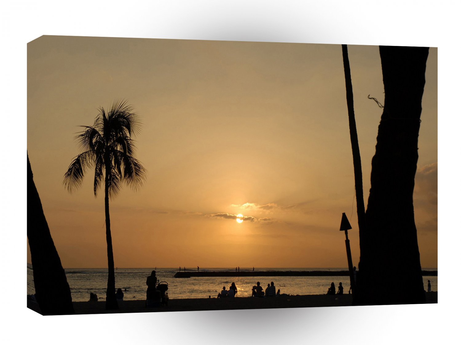 Sunset Beach Horizons A1 XLarge Canvas