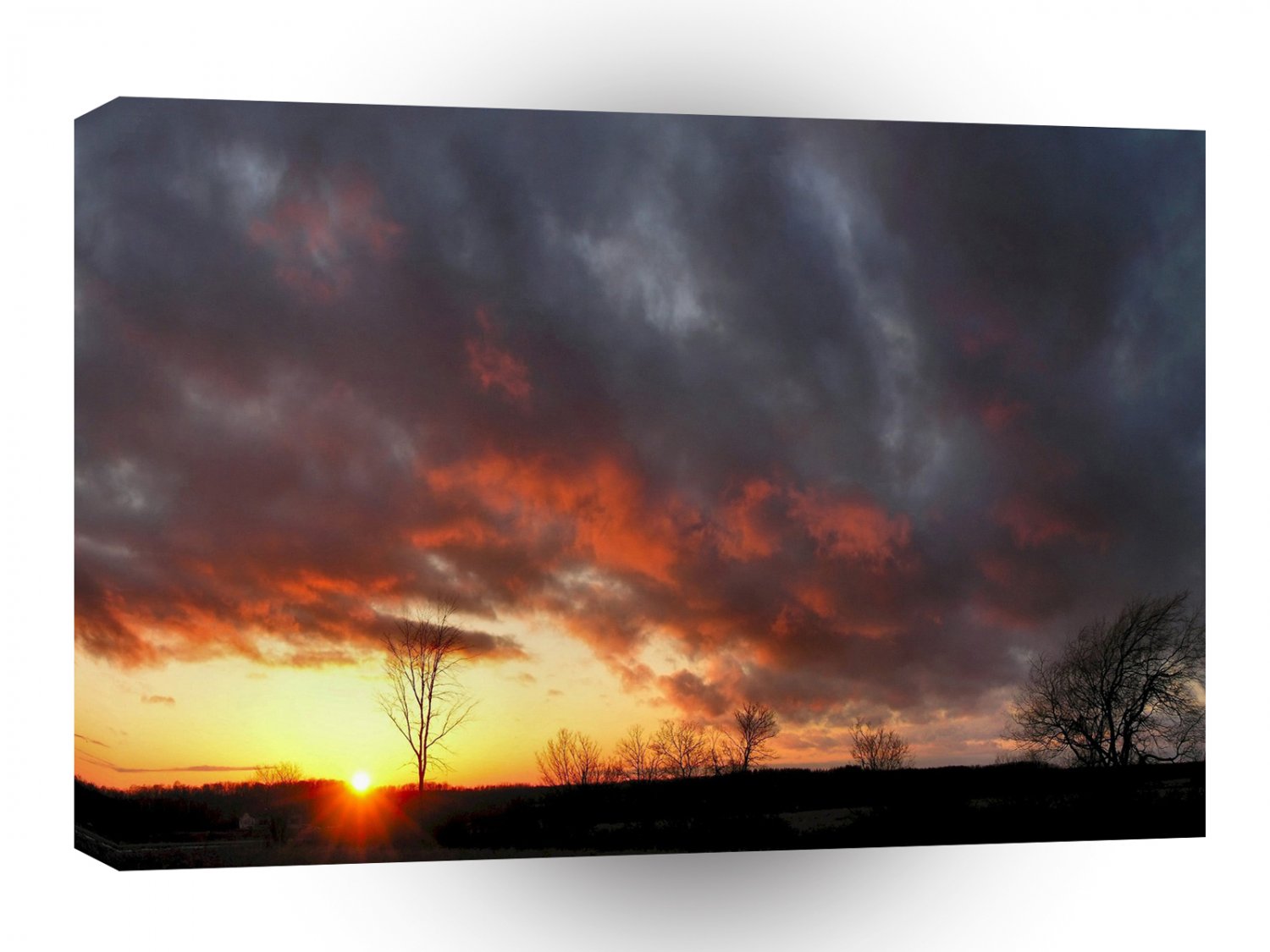 Sunset Cloudy Dusk A1 XLarge Canvas