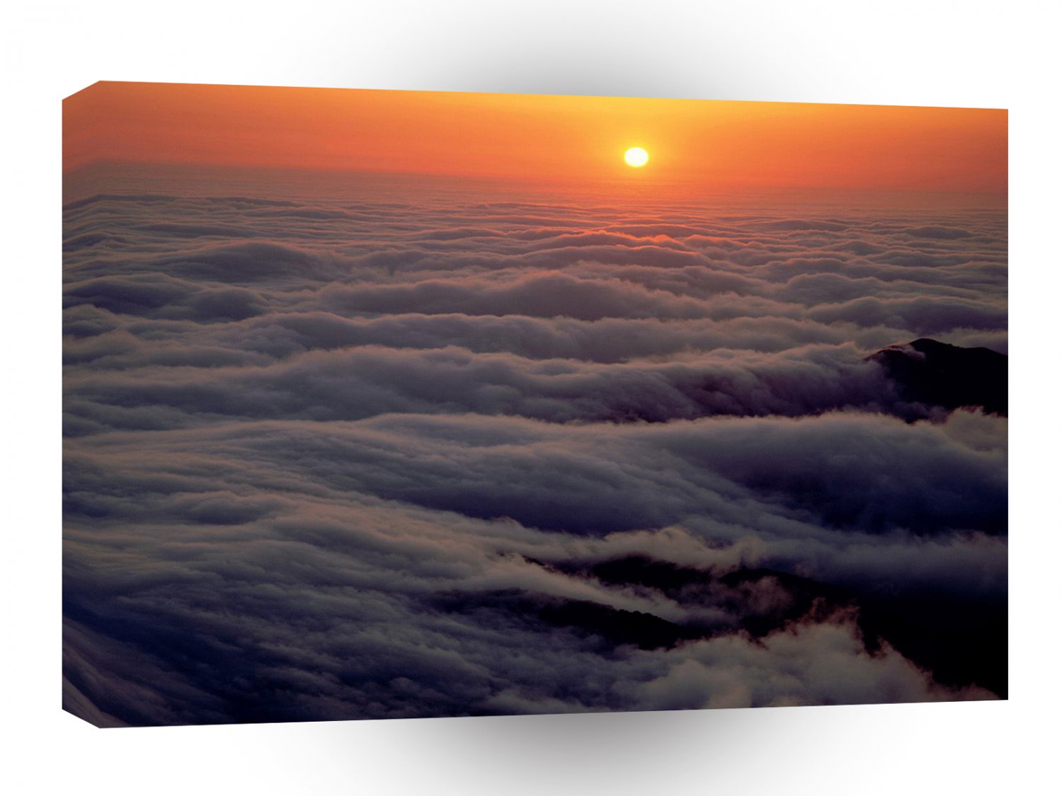 Sunset Cloudy Ocean A1 XLarge Canvas