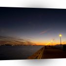 Sunset Cool Midnight City Bay A1 XLarge Canvas
