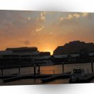 Sunset Dark Shore City A1 XLarge Canvas