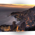 Sunset Harbour City After A1 XLarge Canvas
