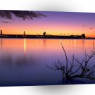 Sunset Harbour Night A1 XLarge Canvas