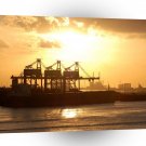 Sunset Industrial Shore A1 XLarge Canvas