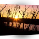 Sunset Lake Wilson Kansas A1 XLarge Canvas