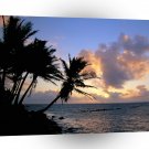Sunset Palm Trees Pacific Hawaii A1 XLarge Canvas
