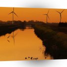 Sunset Peaceful Wind Farm A1 XLarge Canvas