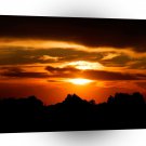 Sunset Red Black Perception A1 XLarge Canvas
