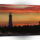 Sunset Santa Cruz Lighthouse A1 XLarge Canvas