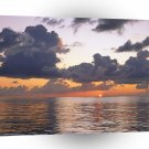 Sunset Scattered Clouds At Pacific Ocean A1 XLarge Canvas