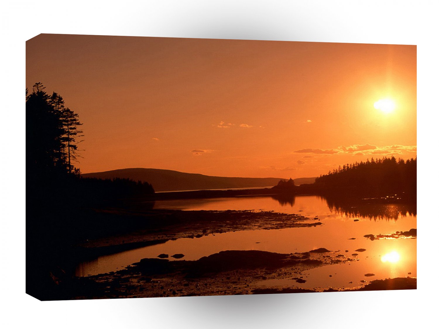 Sunset Schoodic Point Seacoast A1 XLarge Canvas