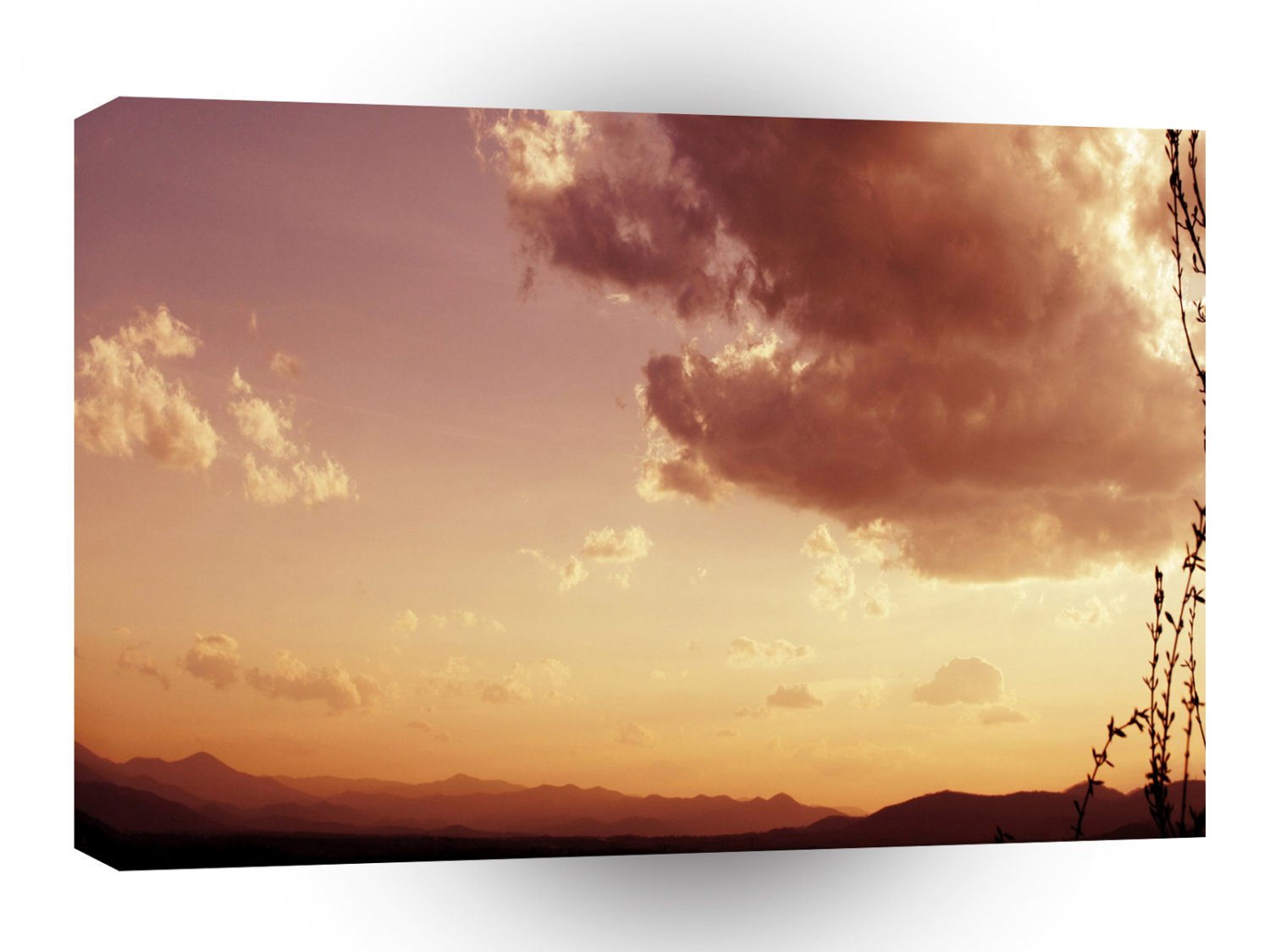 Sunset Sunse Tmountain A1 XLarge Canvas