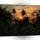 Sunset Tropical Beach Bay A1 XLarge Canvas