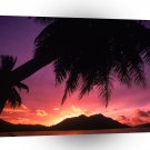 Sunset Tropical Beach Seychelles A1 XLarge Canvas