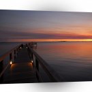 Sunset Wooden Pier Nightview A1 XLarge Canvas