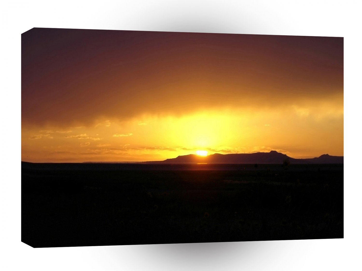 Sunset Yellow Hills A1 XLarge Canvas