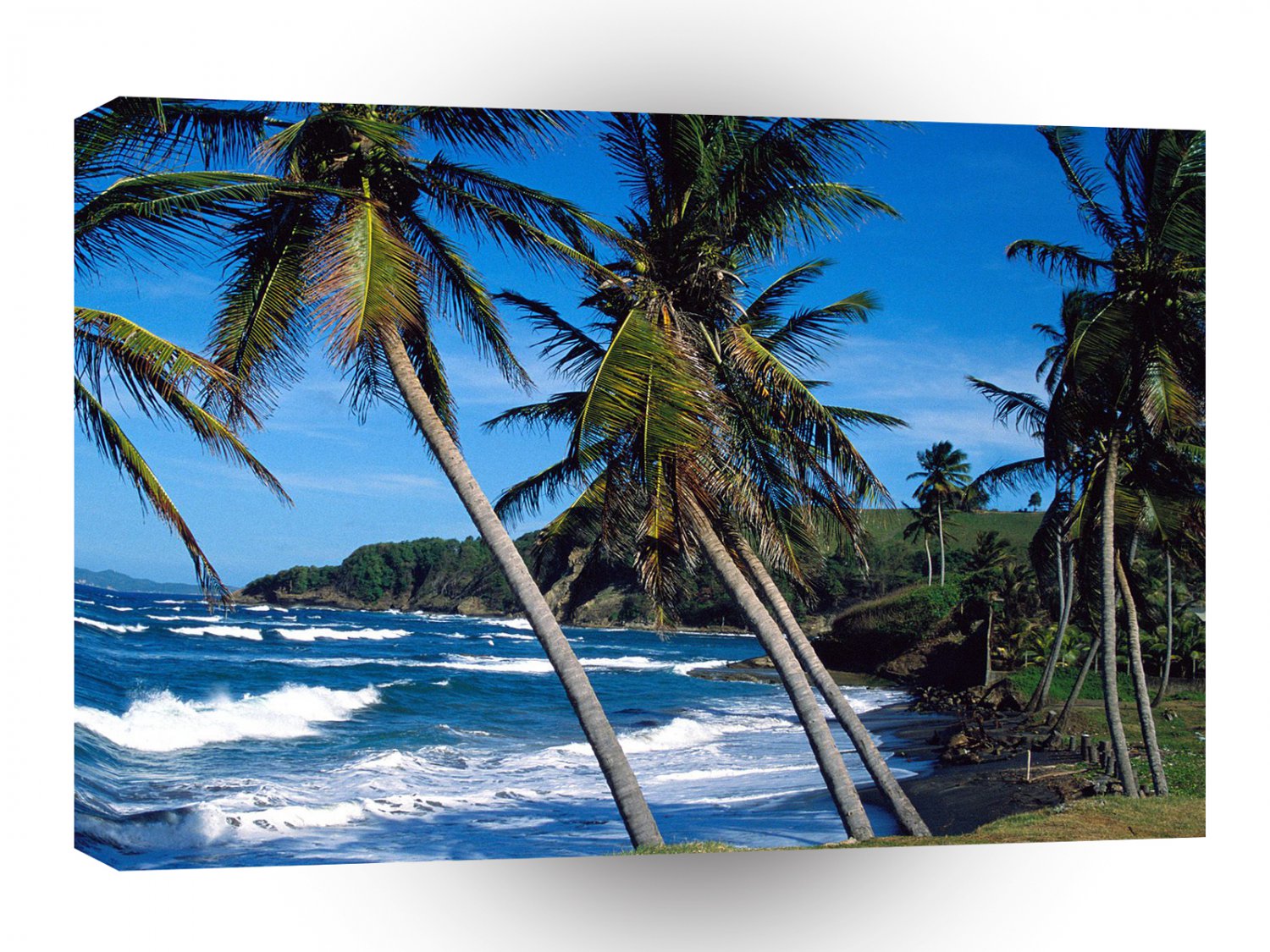 Tropical Island Summer Waves St Lucia A1 XLarge Canvas