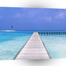 Tropical Maldives Blue Boardwalk A1 XLarge Canvas