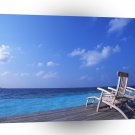 Tropical Maldives Ocean Decks A1 XLarge Canvas