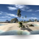 Tropical Paradise Beach A1 XLarge Canvas