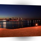 Water Bay City Night View A1 XLarge Canvas