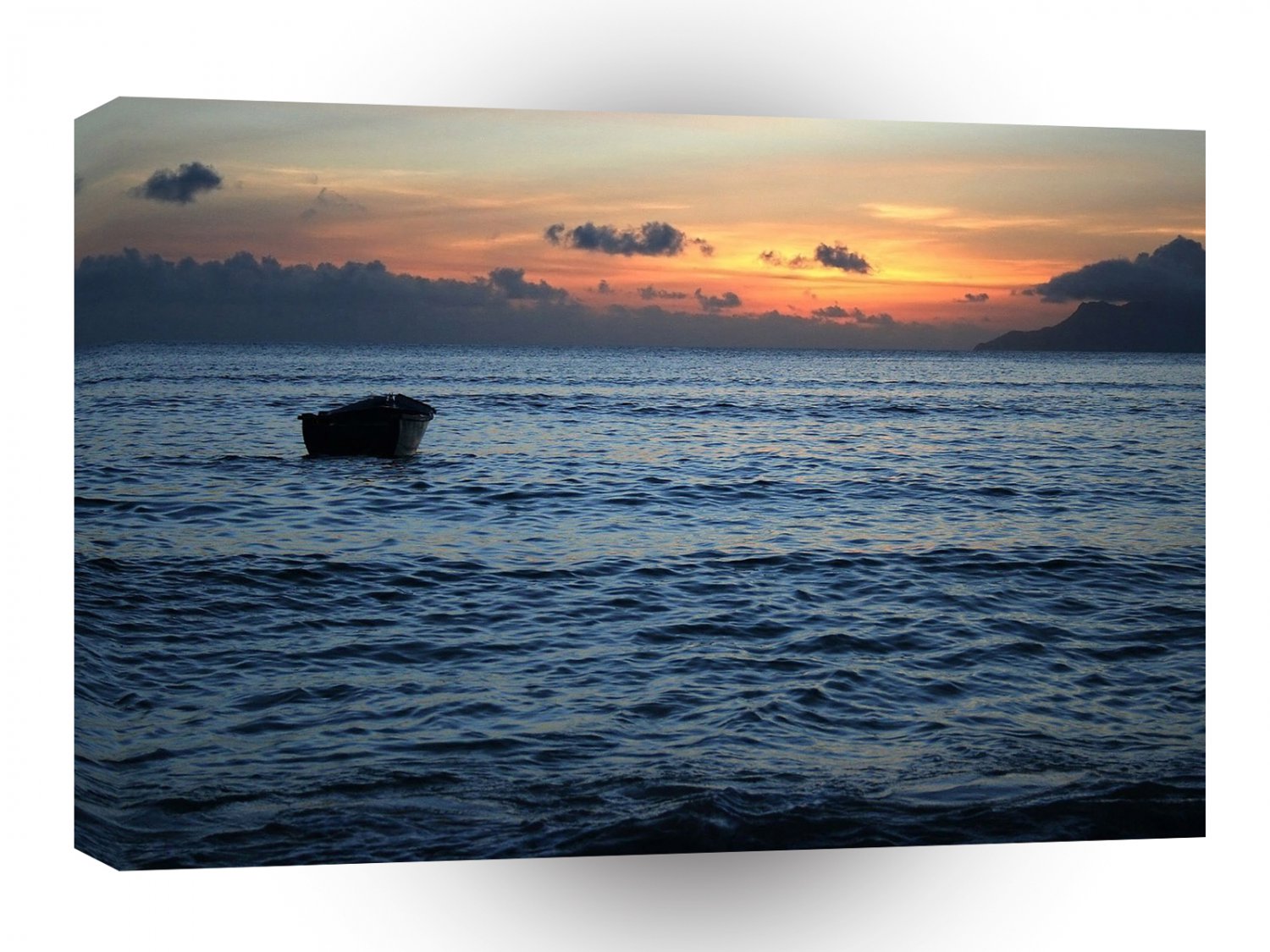 Water Beach Setting Sun A1 XLarge Canvas