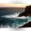 Water Black Rock Coast A1 XLarge Canvas