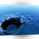 Water Blue Droplet Splash A1 XLarge Canvas