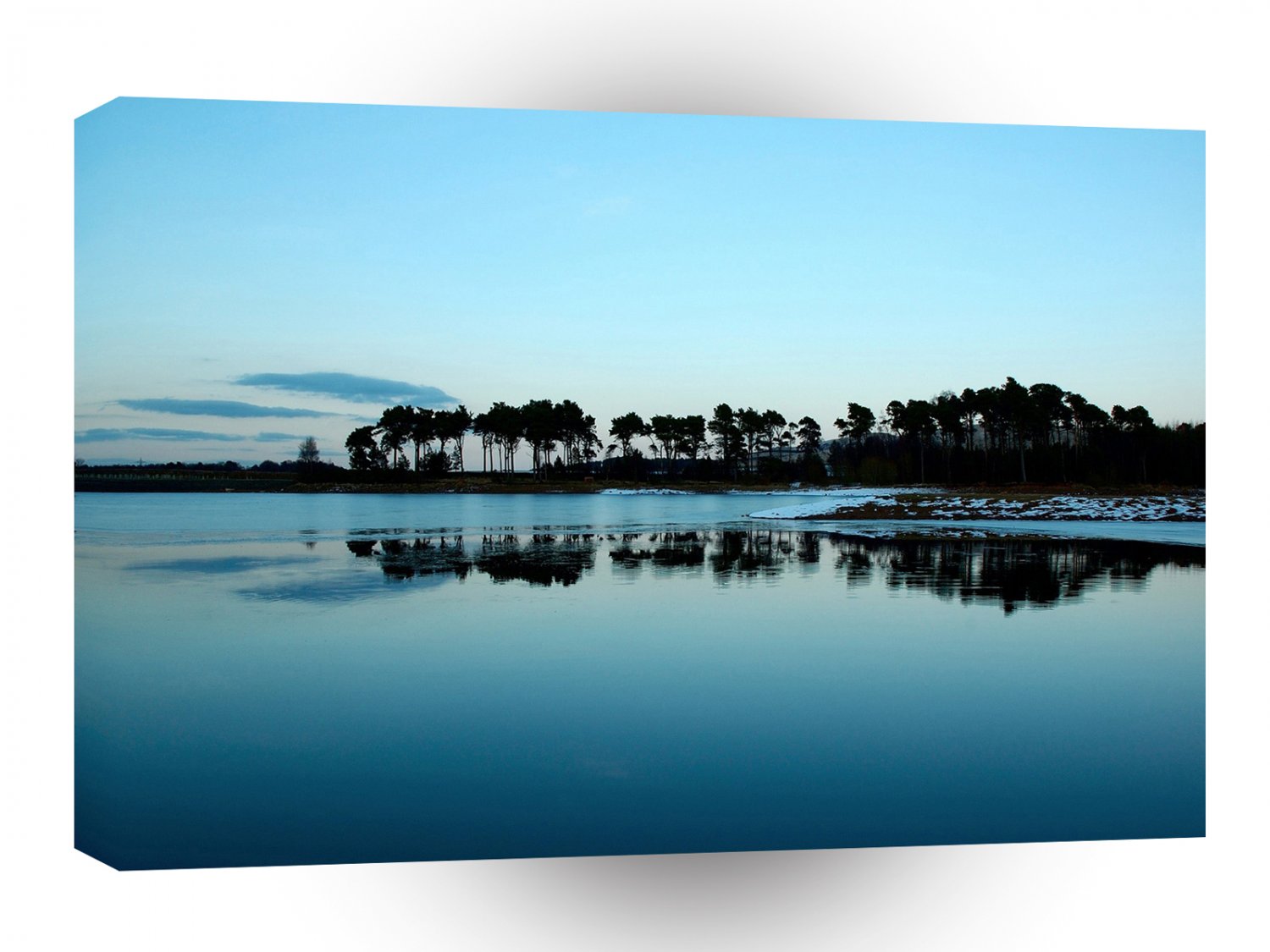 Water Cold Lake Misty Blue A1 XLarge Canvas