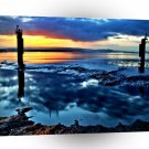 Water Dull Cold Look Sunset A1 XLarge Canvas
