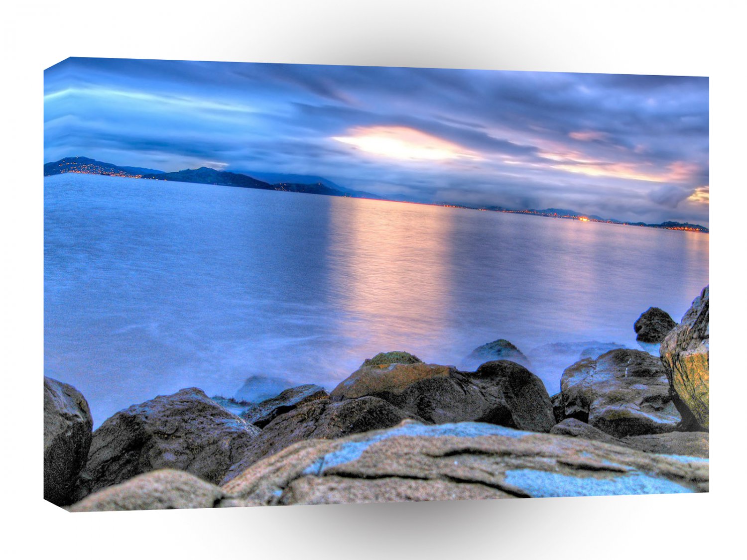 Water Dusky Night Refelction A1 XLarge Canvas