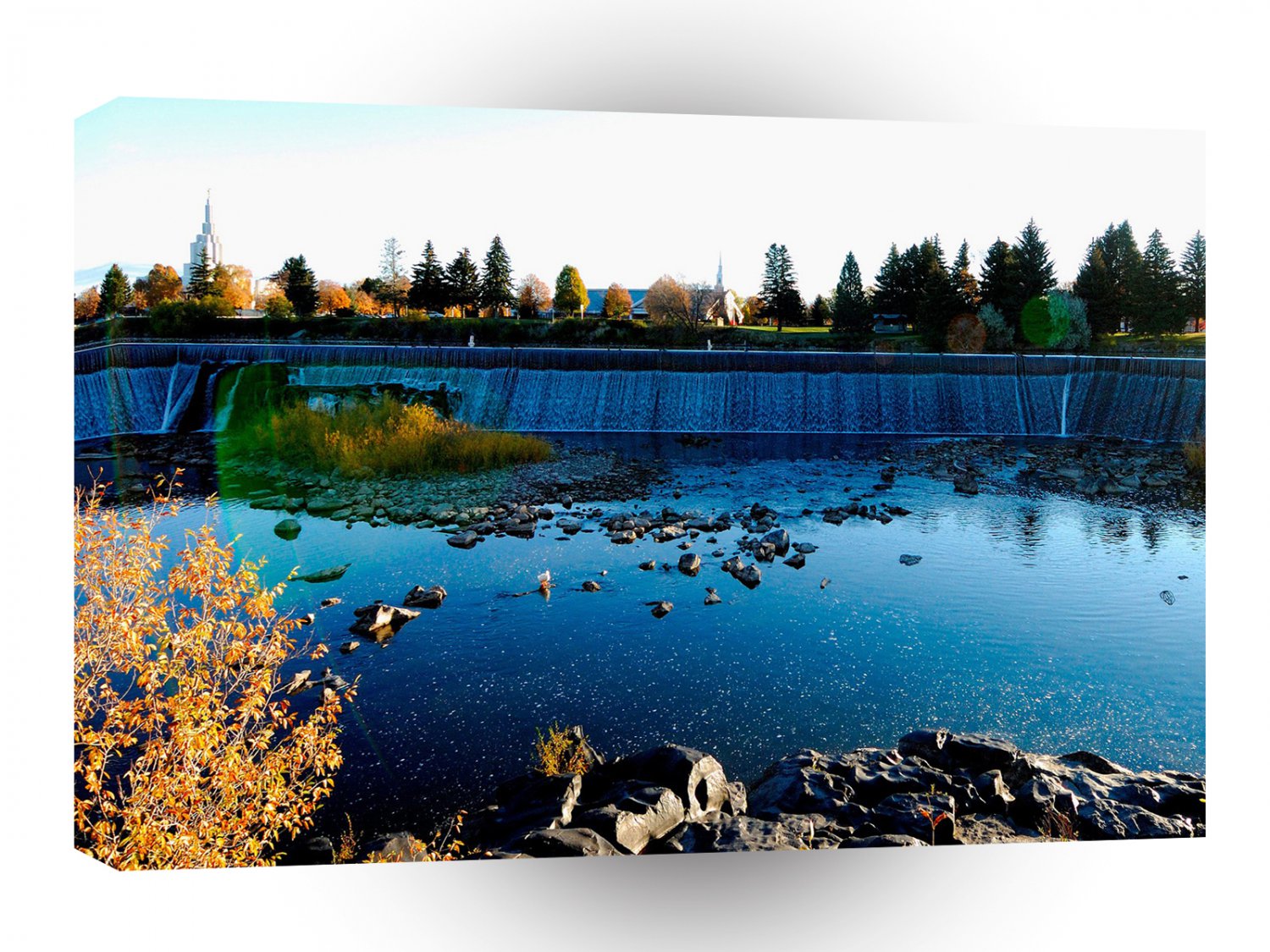 Water Front View City Barrier A1 XLarge Canvas