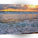 Water Glowing Shores Sunset A1 XLarge Canvas