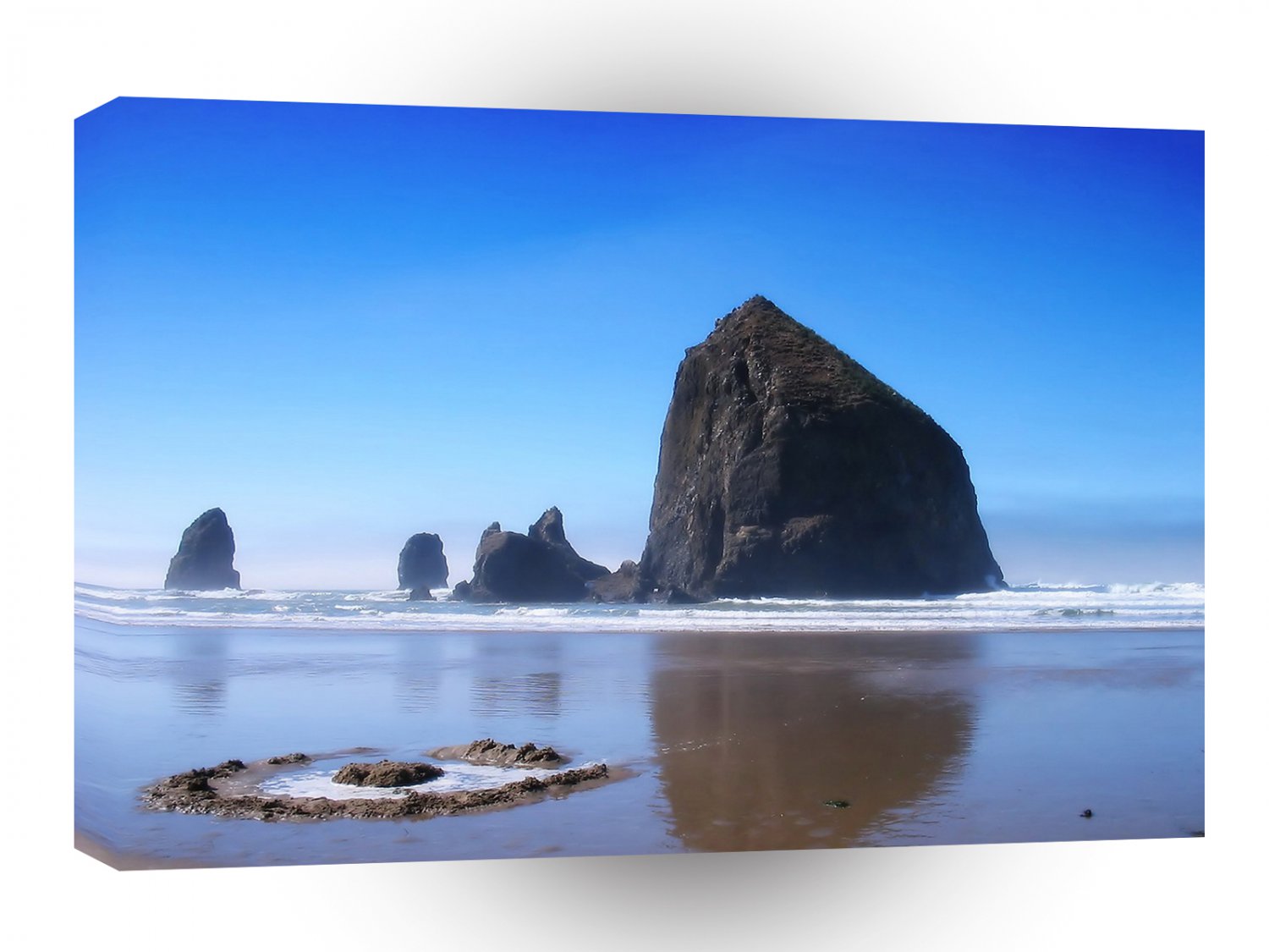 Water Haystack Rock A1 XLarge Canvas