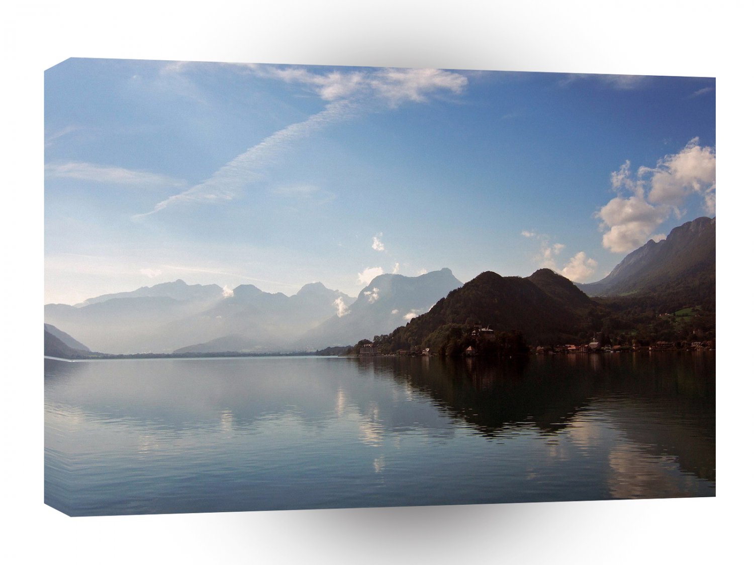 Water Haze Clouds Mountains A1 XLarge Canvas